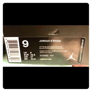 Jordan 6 ring shoes